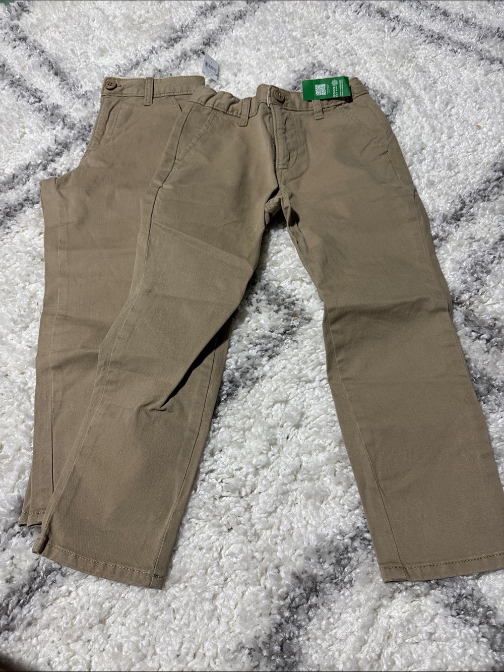 Lot of 2 Gap Kids' Classic Tan Chino Pants uniform khaki Msrp $79 - Picture 2 of 3